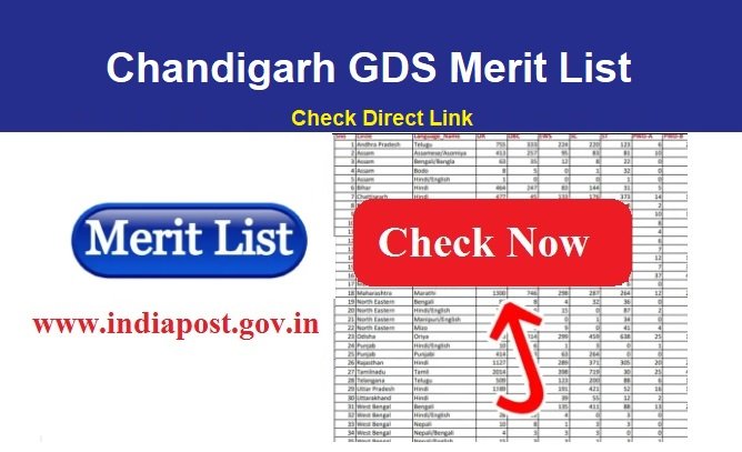 Chandigarh GDS Merit List Pdf 2024 Check Direct Link