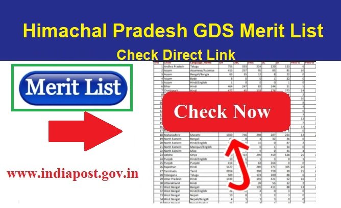 Himachal Pradesh GDS Merit List 2024 Out Check Direct Link
