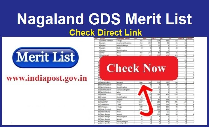 Nagaland GDS Merit List 2024 Check Direct Link, @indiapostgdsonline.gov.in