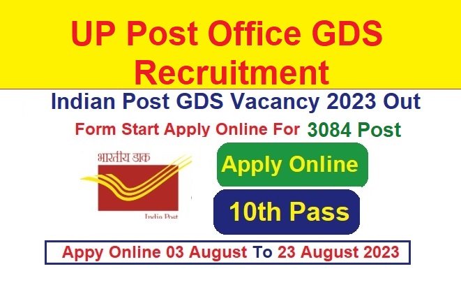 UP Post Office GDS Recruitment 2024 Apply Online For 3084 Post Vacancies